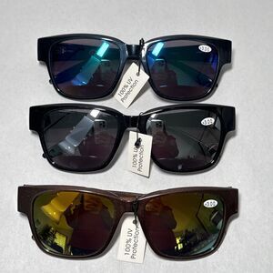 Lot of 3 Joy Mangano 3.00 Tinted Readers Sunglasses Reading Glasses NEW